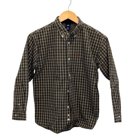 Gap Kids Vintage Button Down Lined Plaid Size Large (10) - Picture 1 of 7